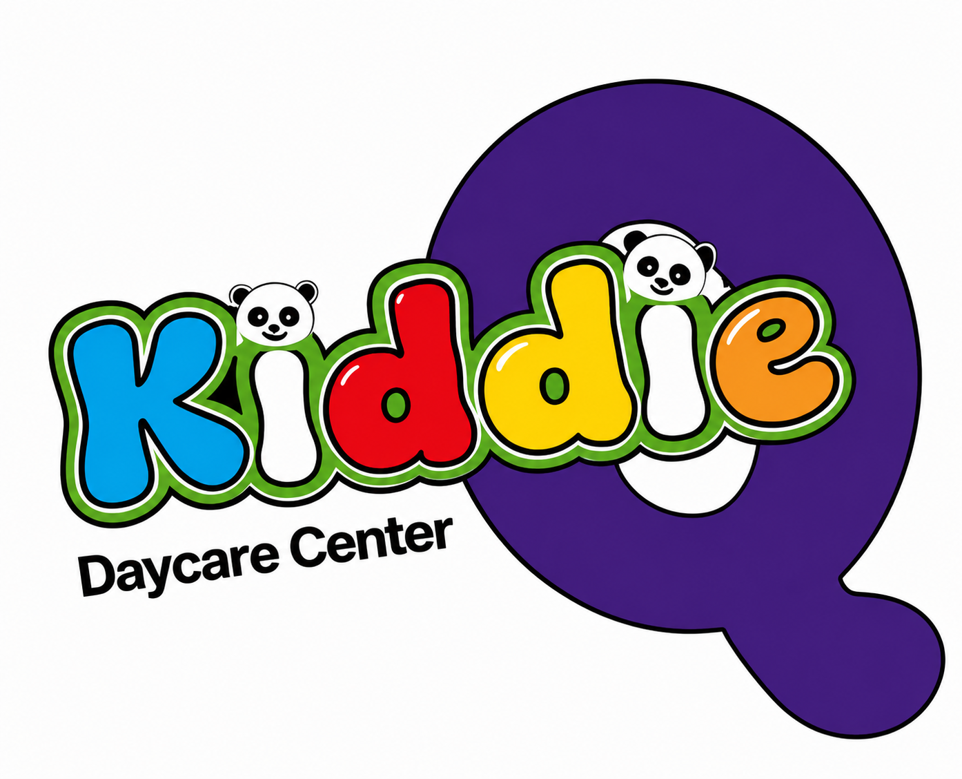 Original Kiddie Q Daycare Center panda logo